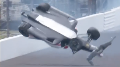 Indy500 practice crash