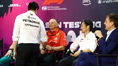 Wolff Vasseur Komatsu Bahrain Test