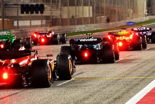 F1 pre-season testing practice start