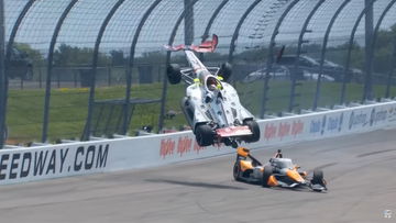 Ziekenhuisbezoek na angstaanjagende, dubbele crash in IndyCar