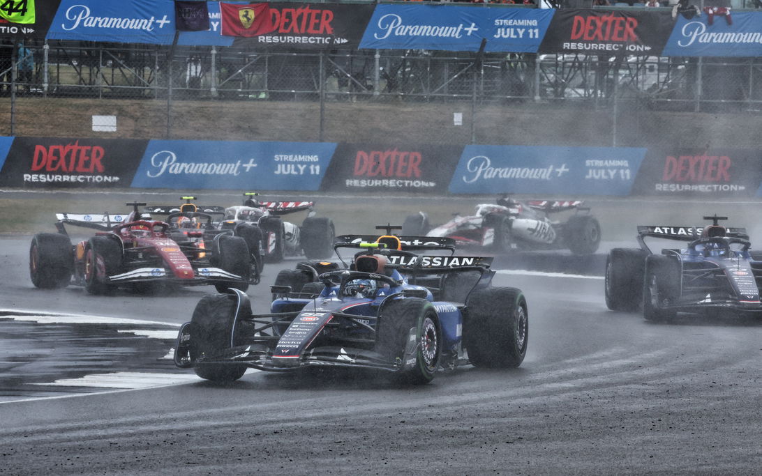 Albon Silverstone race wet