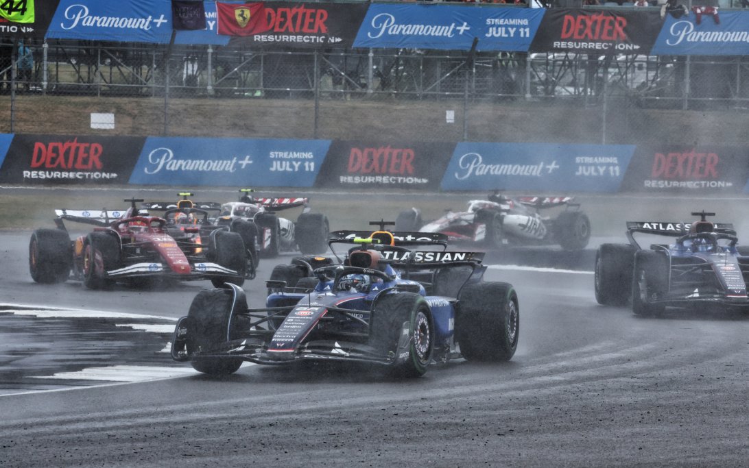 Albon Silverstone race wet