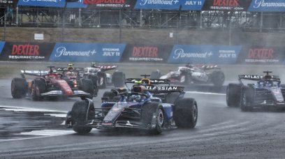 Albon Silverstone race wet