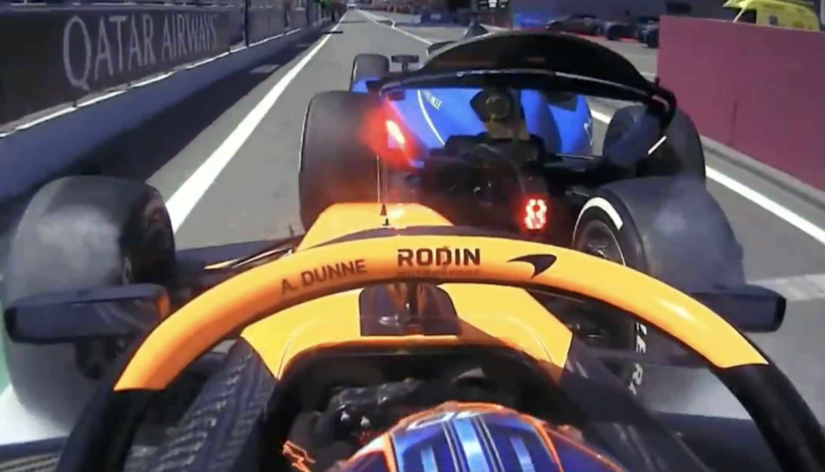 Alex Dunne F2 practice Spain