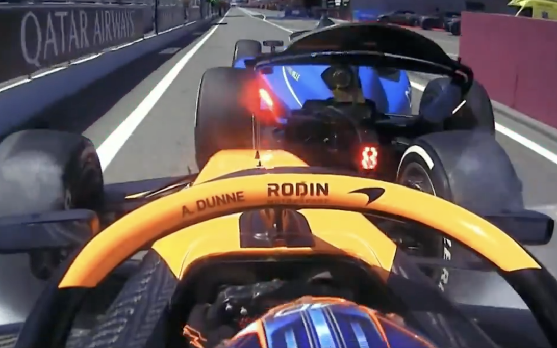 Alex Dunne F2 practice Spain