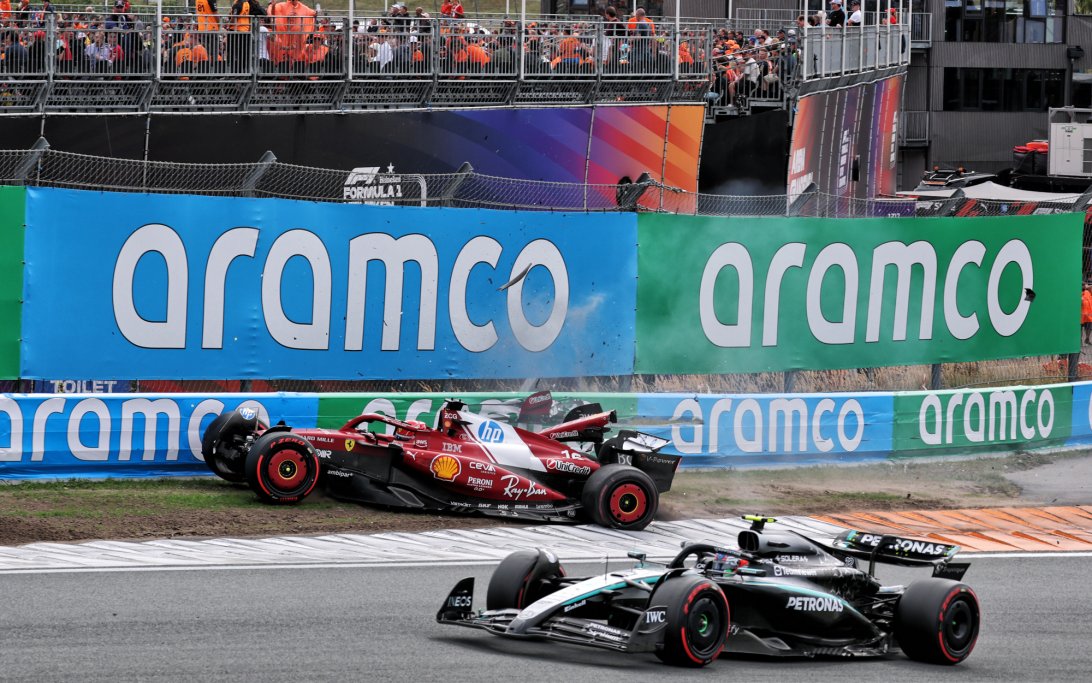Antonelli Leclerc crash Zandvoort
