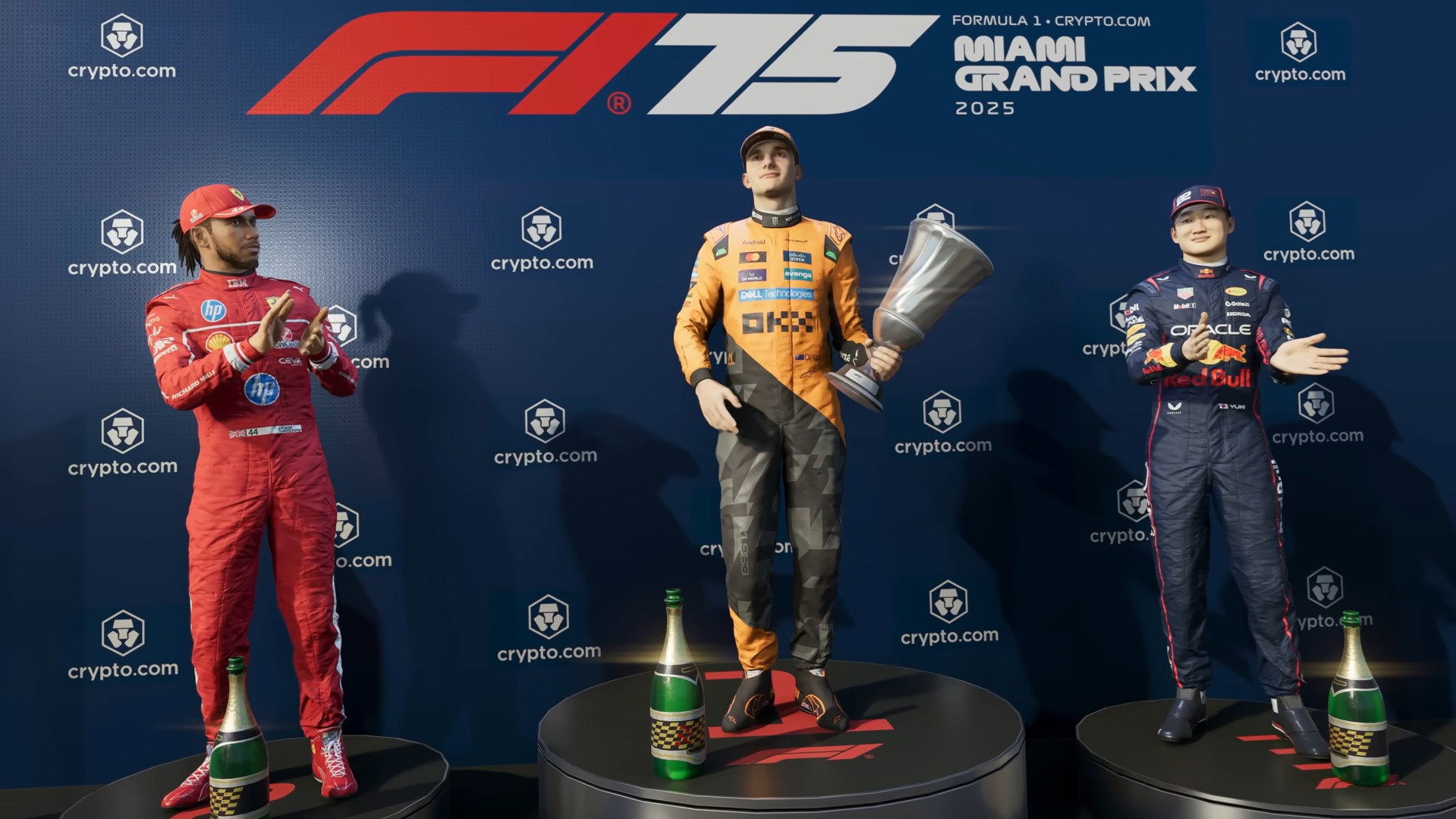 F1 2025 podium screenshot