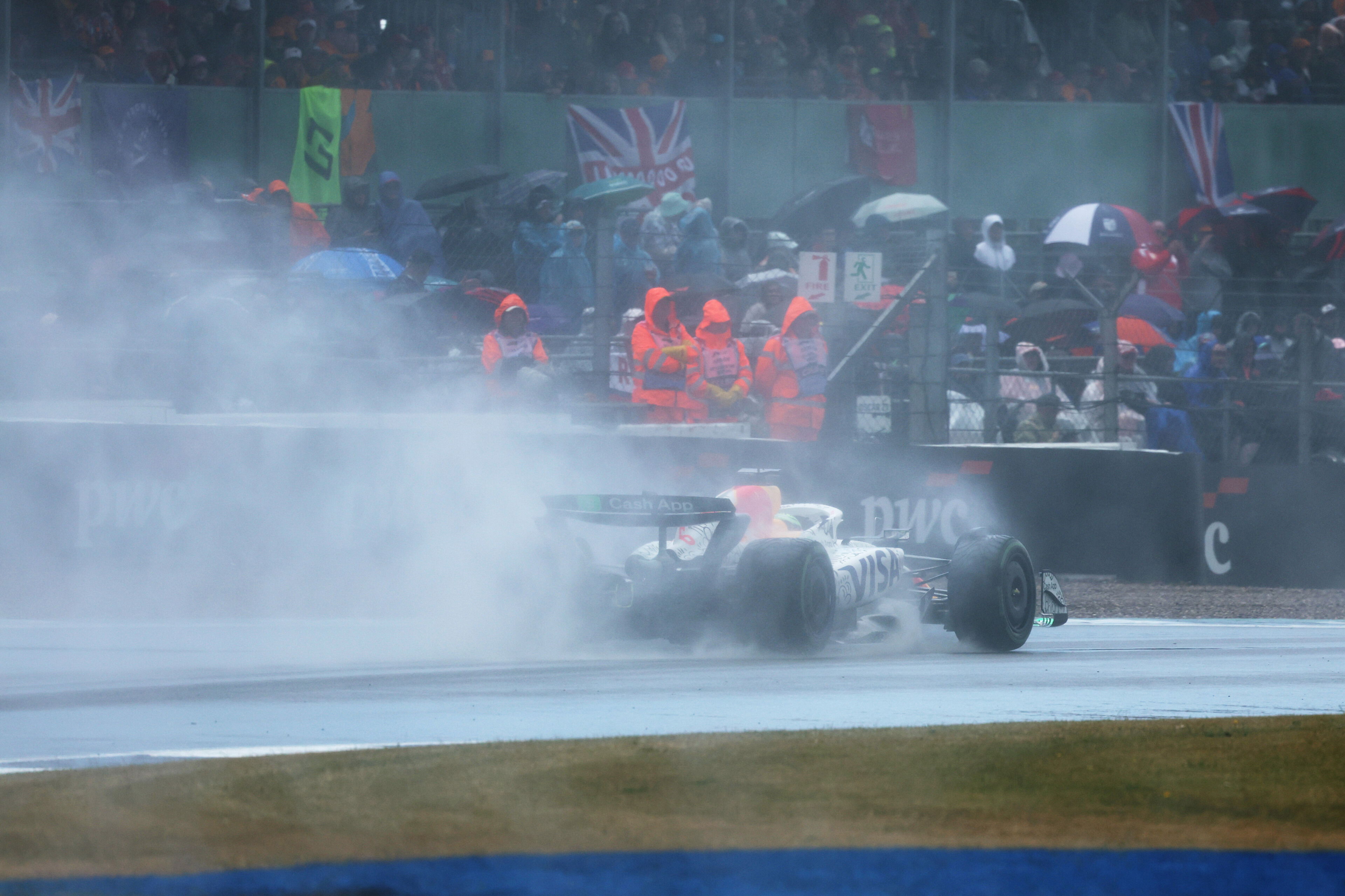Hadjar Silverstone wet