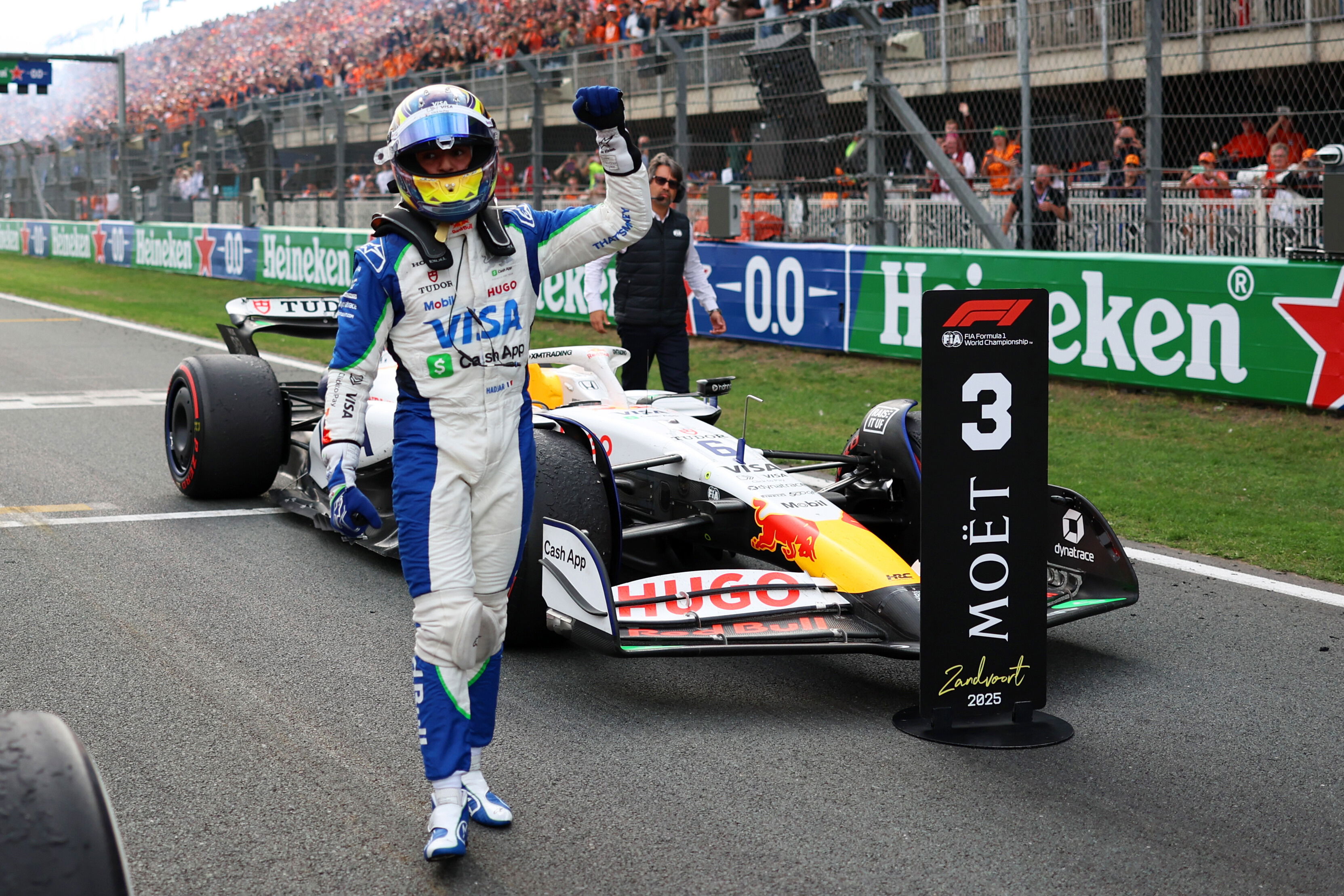 Hadjar podium Zandvoort