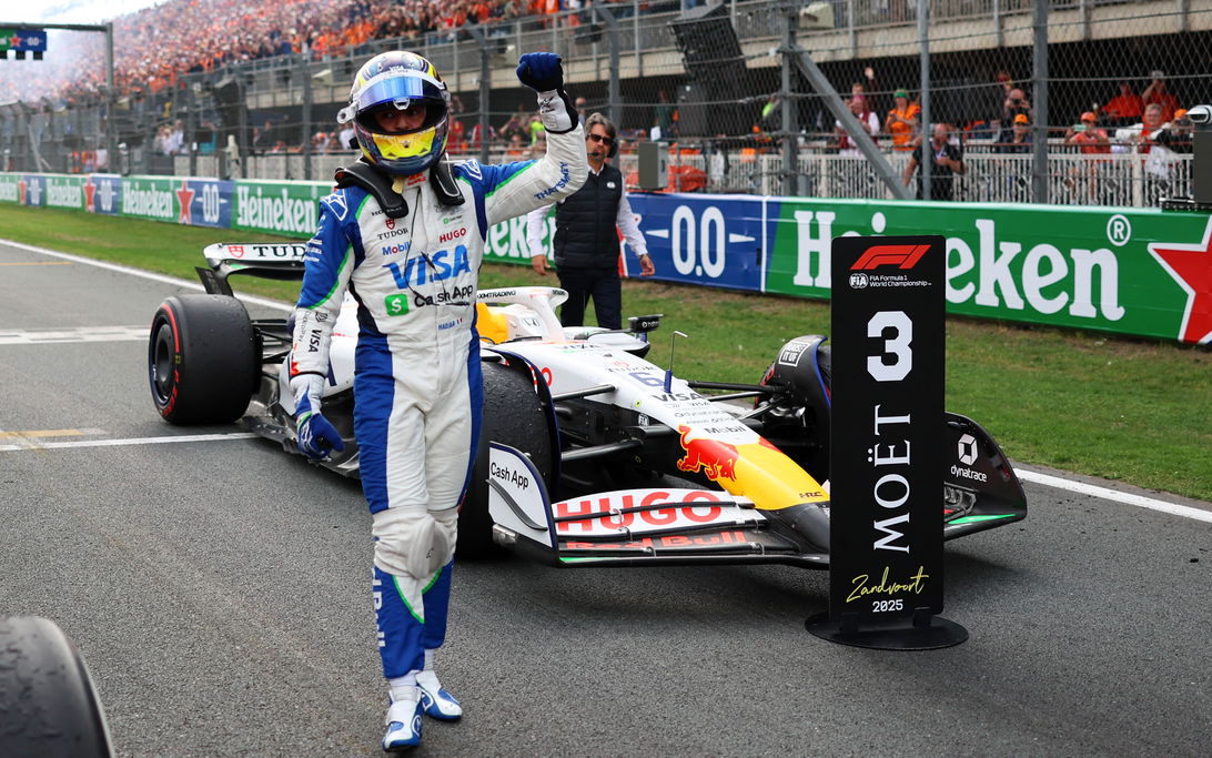Hadjar podium Zandvoort