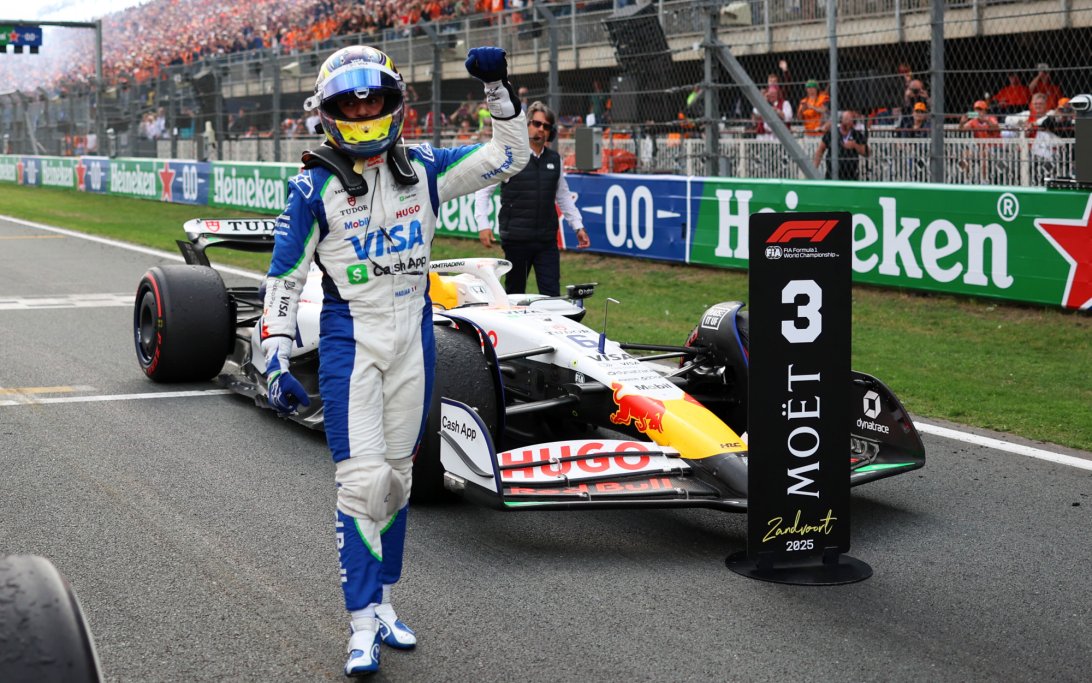 Hadjar podium Zandvoort