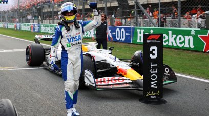 Hadjar podium Zandvoort