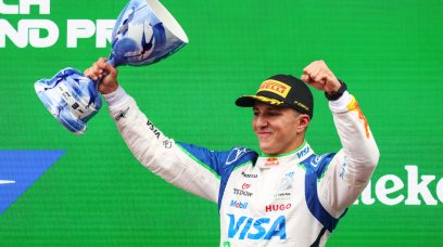 Hadjar podium Zandvoort