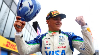 Hadjar broken trophy Zandvoort