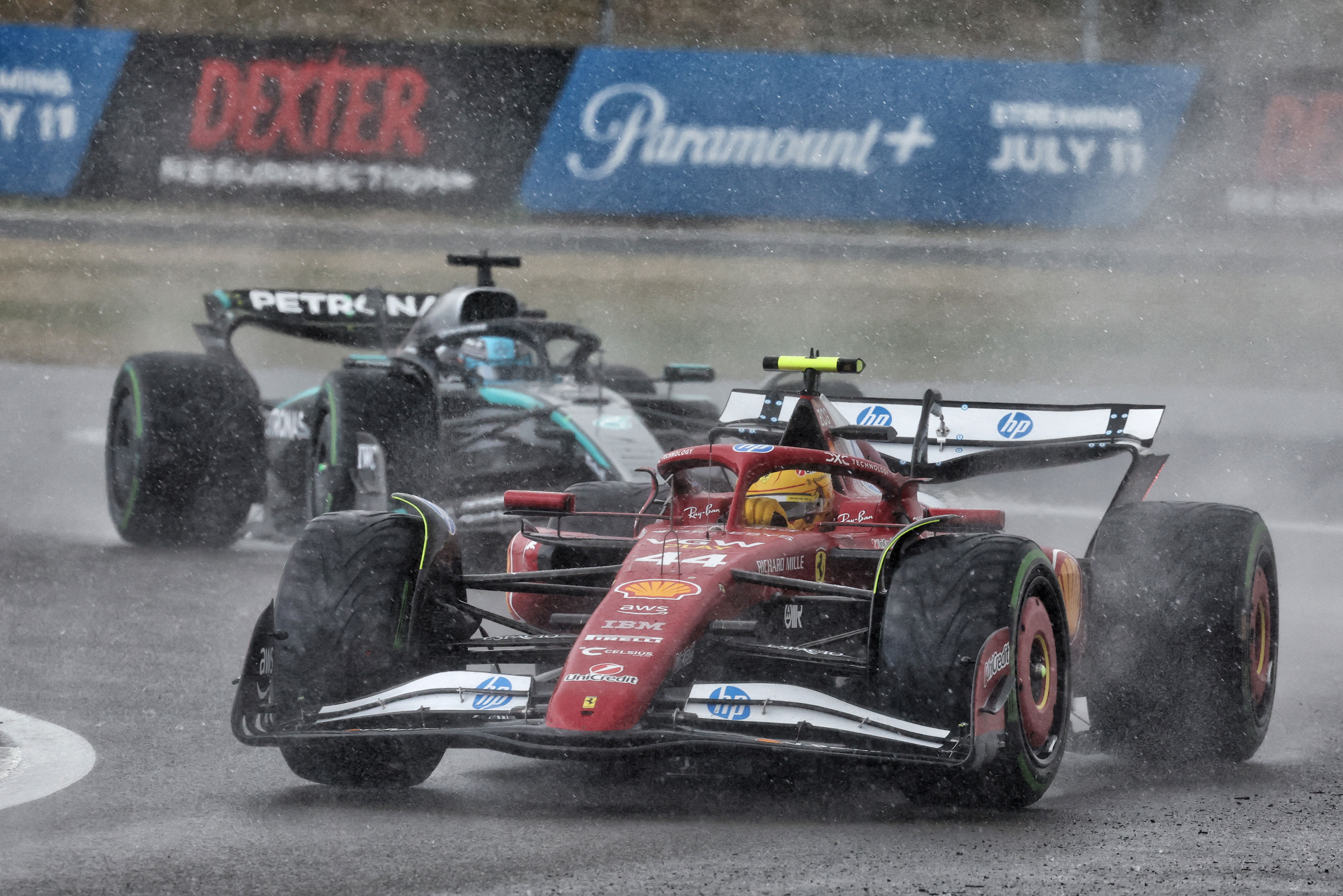 Hamilton Silverstone race wet