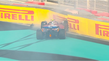 Lewis Hamilton crash sparks Abu Dhabi red flag after Ferrari 'buckled'