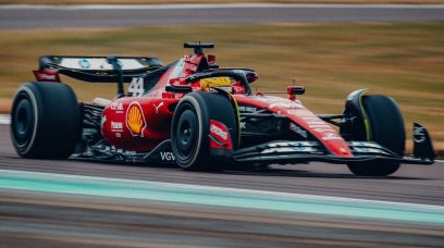 Hamilton Ferrari first test