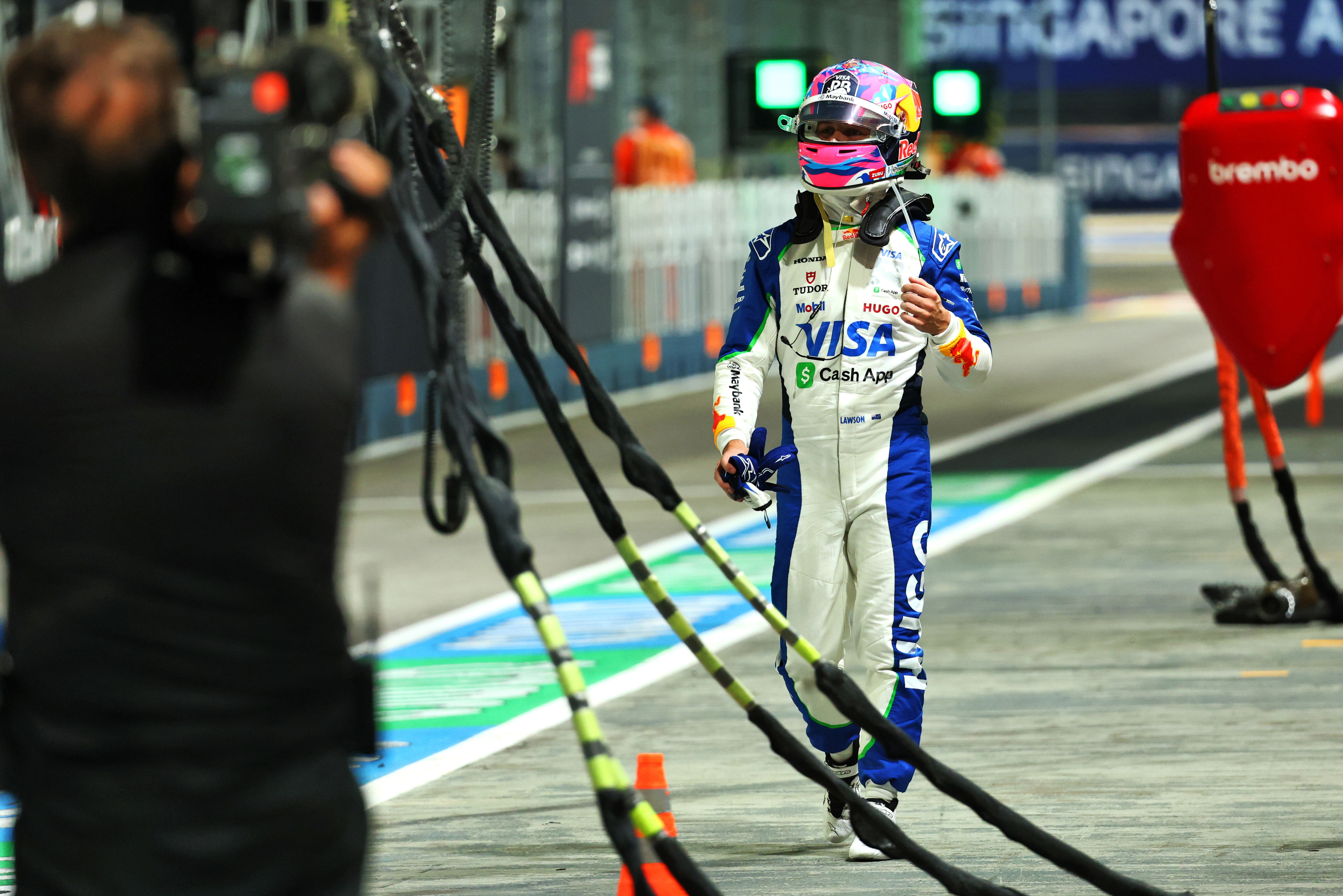 Lawson crash FP2 Singapore