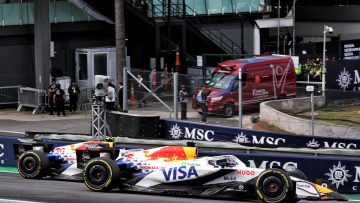 Liam Lawson 'lucky' to score F1 points after last-lap Isack Hadjar clash