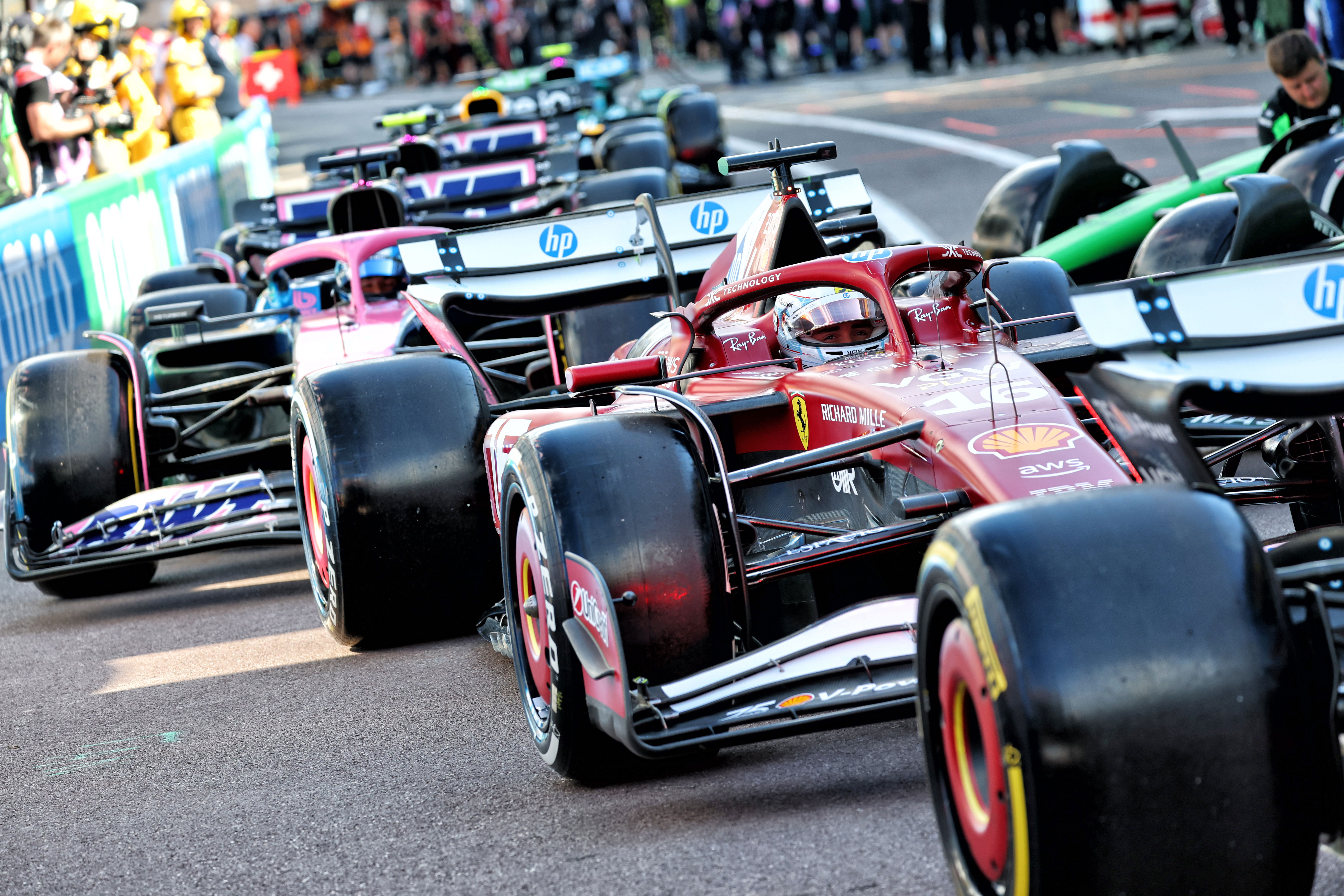 Leclerc pitlane Monaco