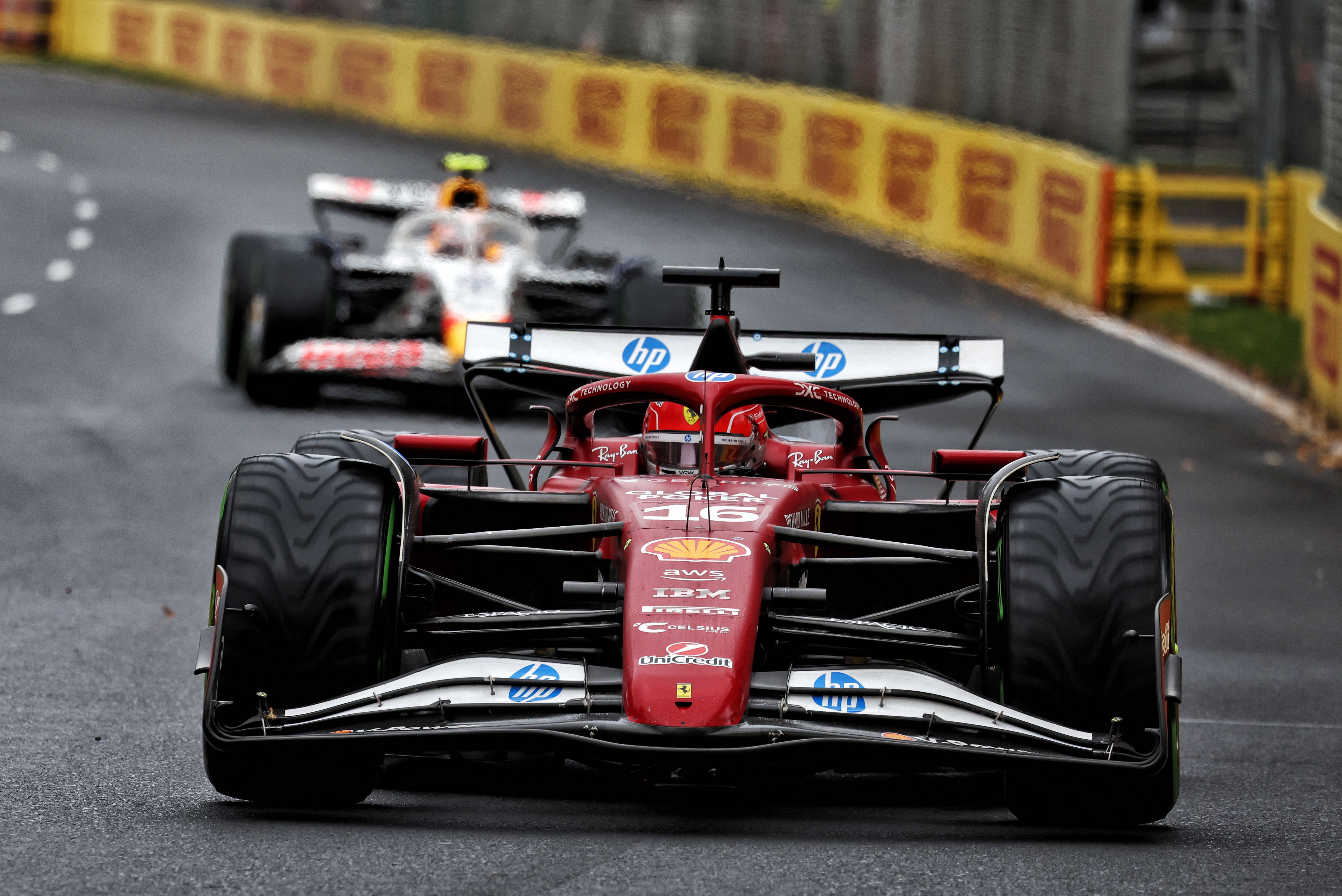 Leclerc Australia race wet