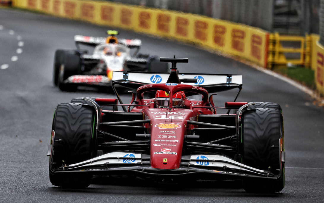 Leclerc Australia race wet