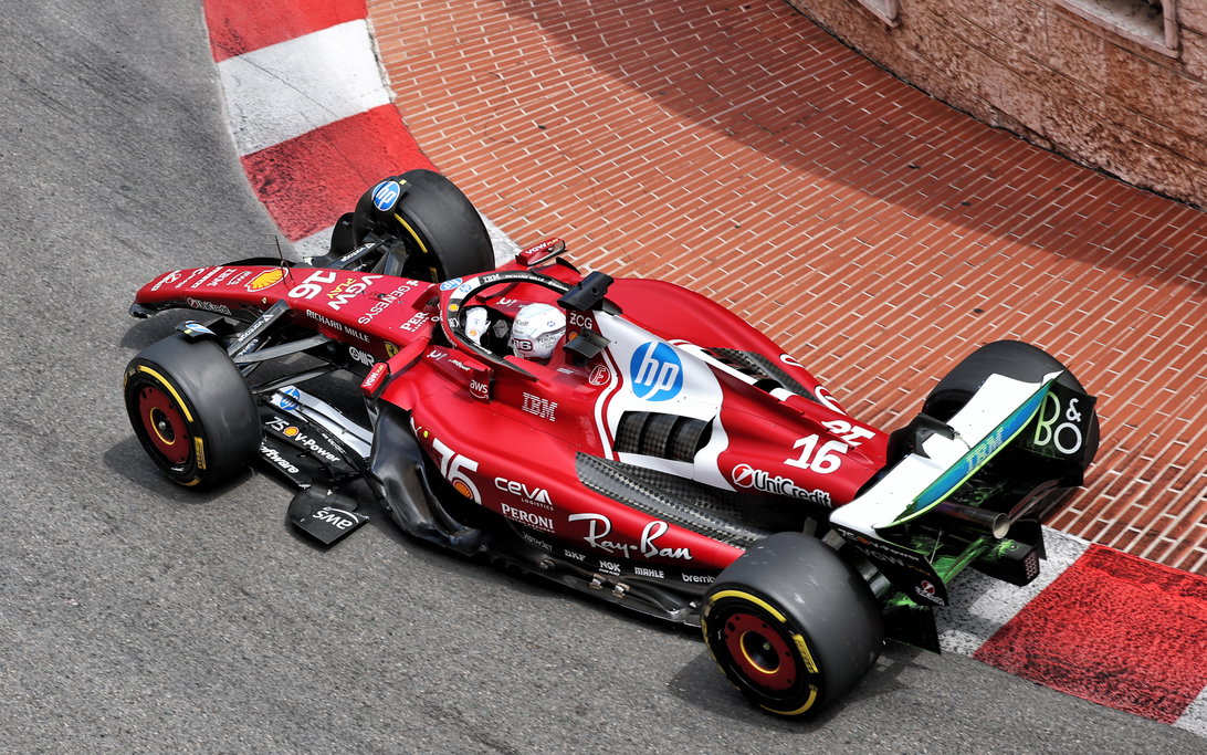 Leclerc damage Monaco FP1