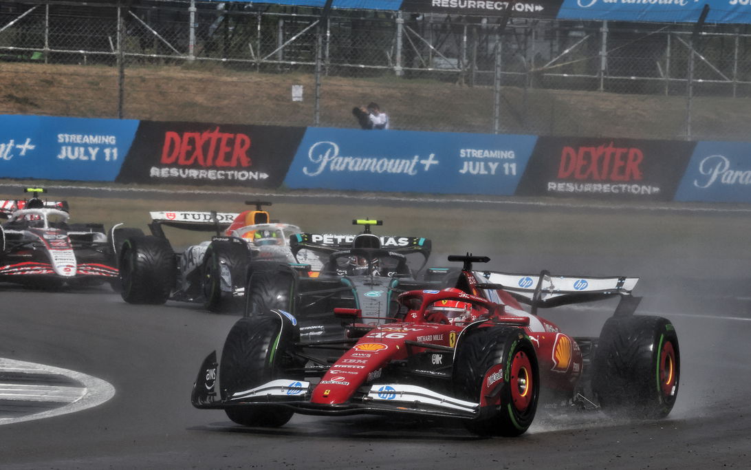 Leclerc Silverstone race wet