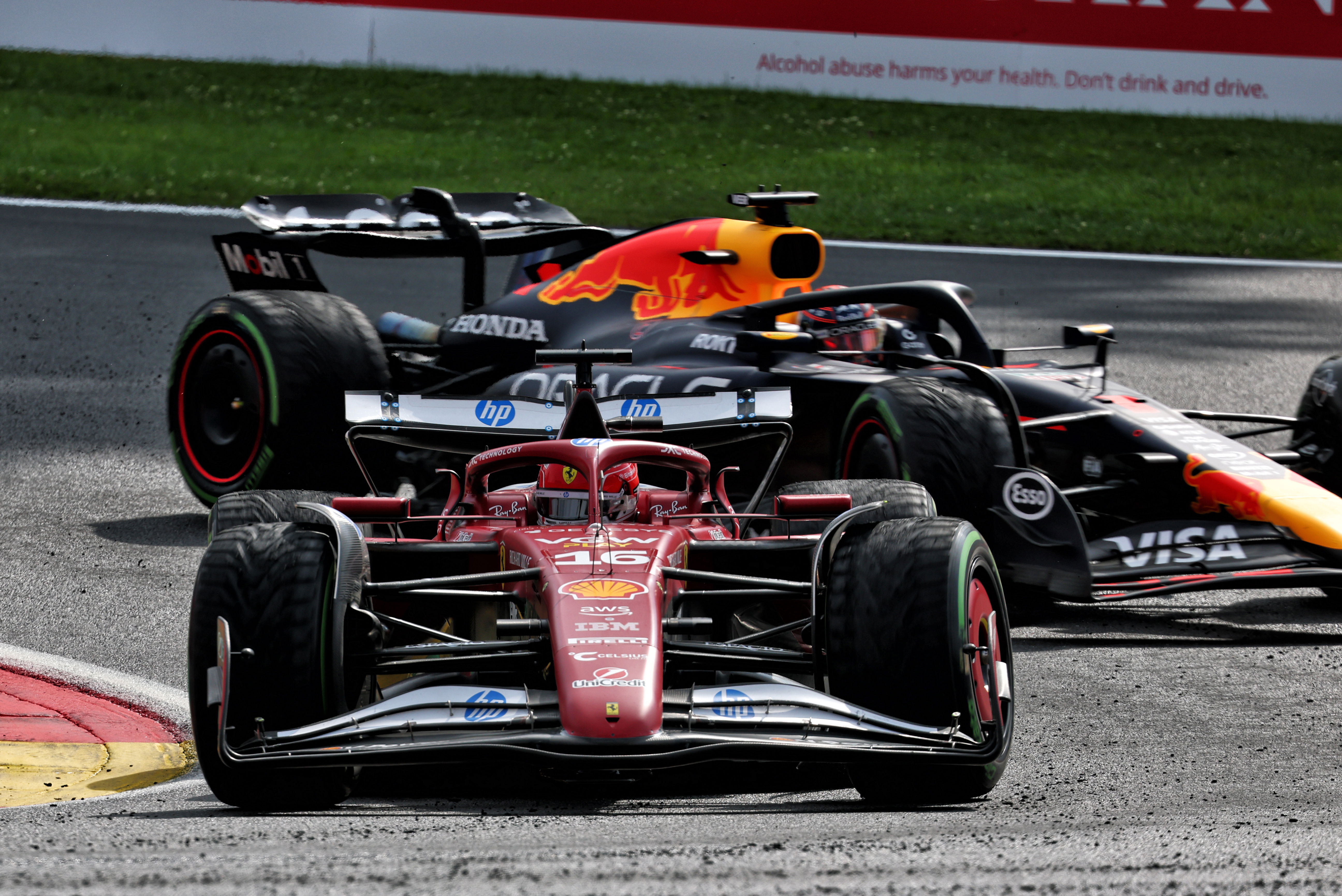 Leclerc race Belgium wet