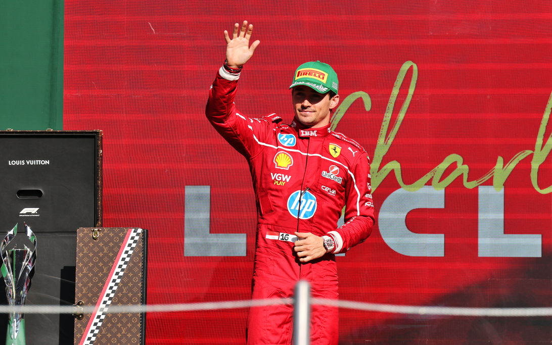 Leclerc Mexico podium