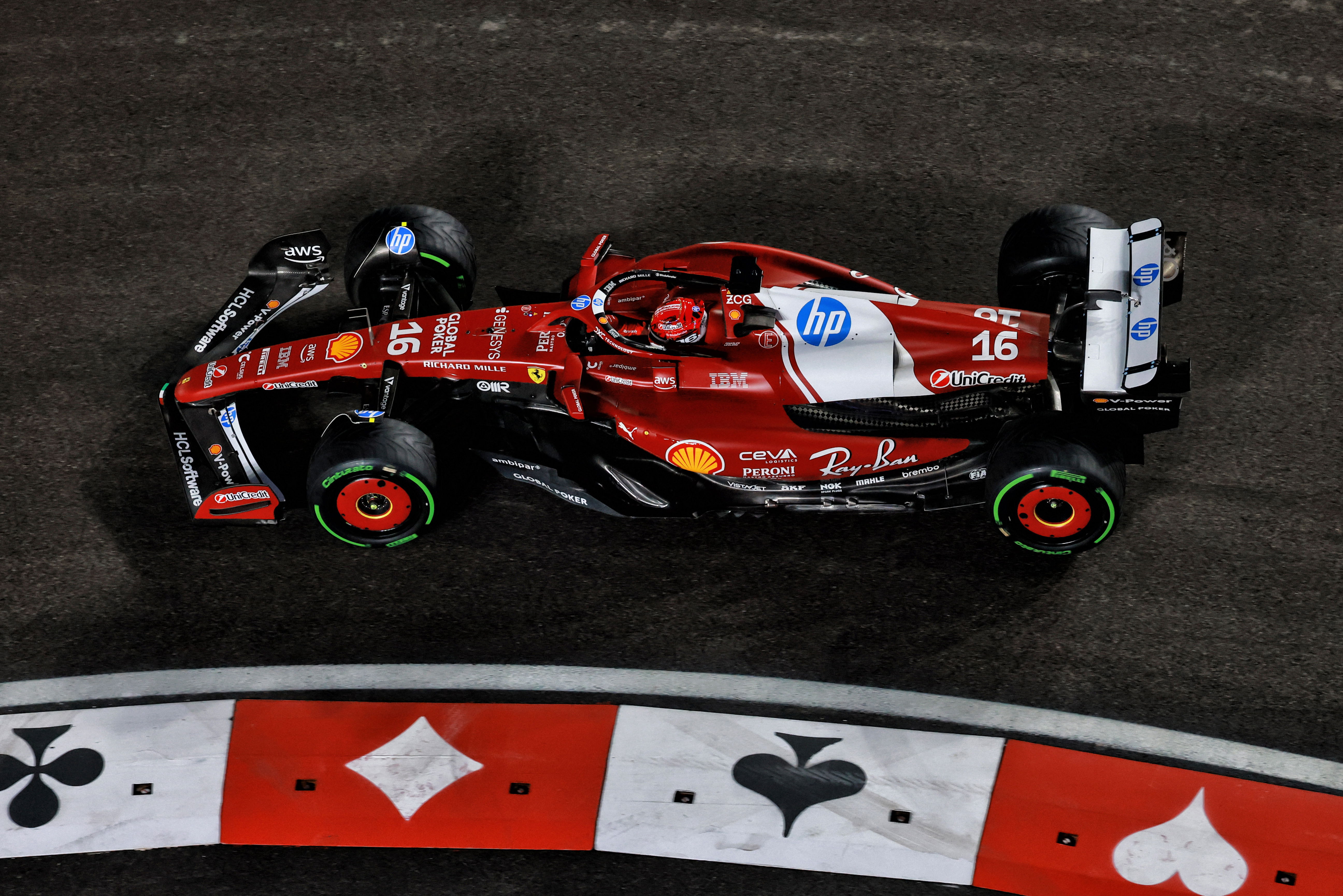 Leclerc FP3 Las Vegas wet