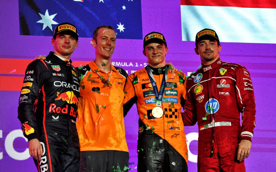Piastri Verstappen Leclerc podium Jeddah