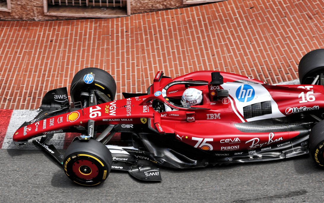 Leclerc damage Monaco FP1