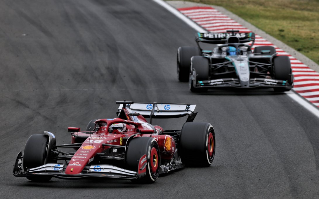 Leclerc Russell Hungary race