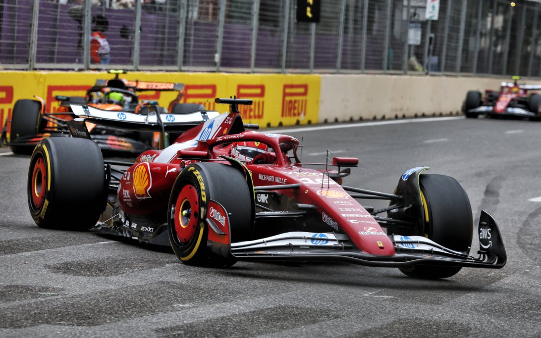 Leclerc Baku race