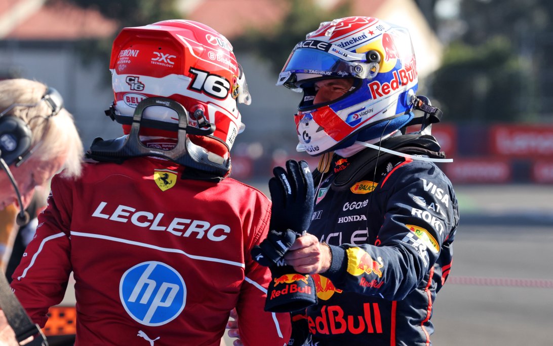 Leclerc Verstappen Mexico race