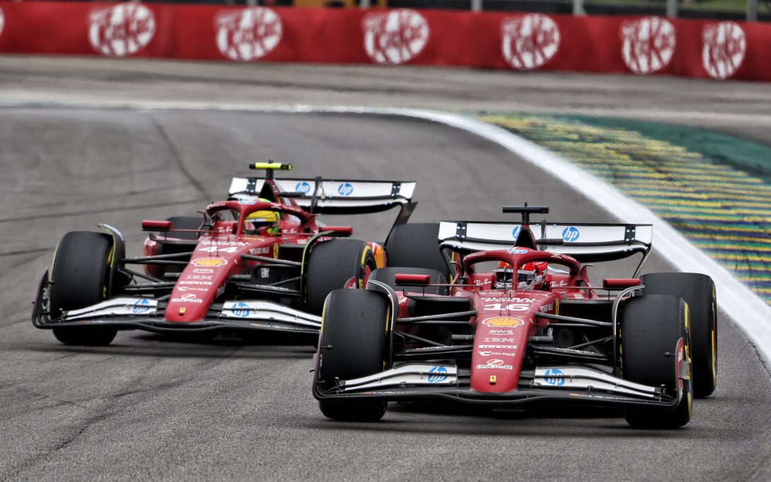 Leclerc Hamilton Brazil sprint