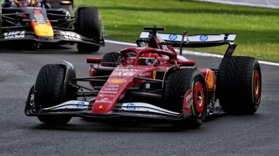 Leclerc race Belgium wet