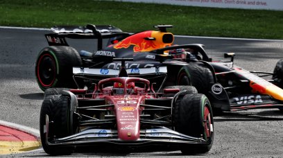 Leclerc race Belgium wet