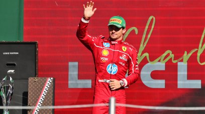 Leclerc Mexico podium