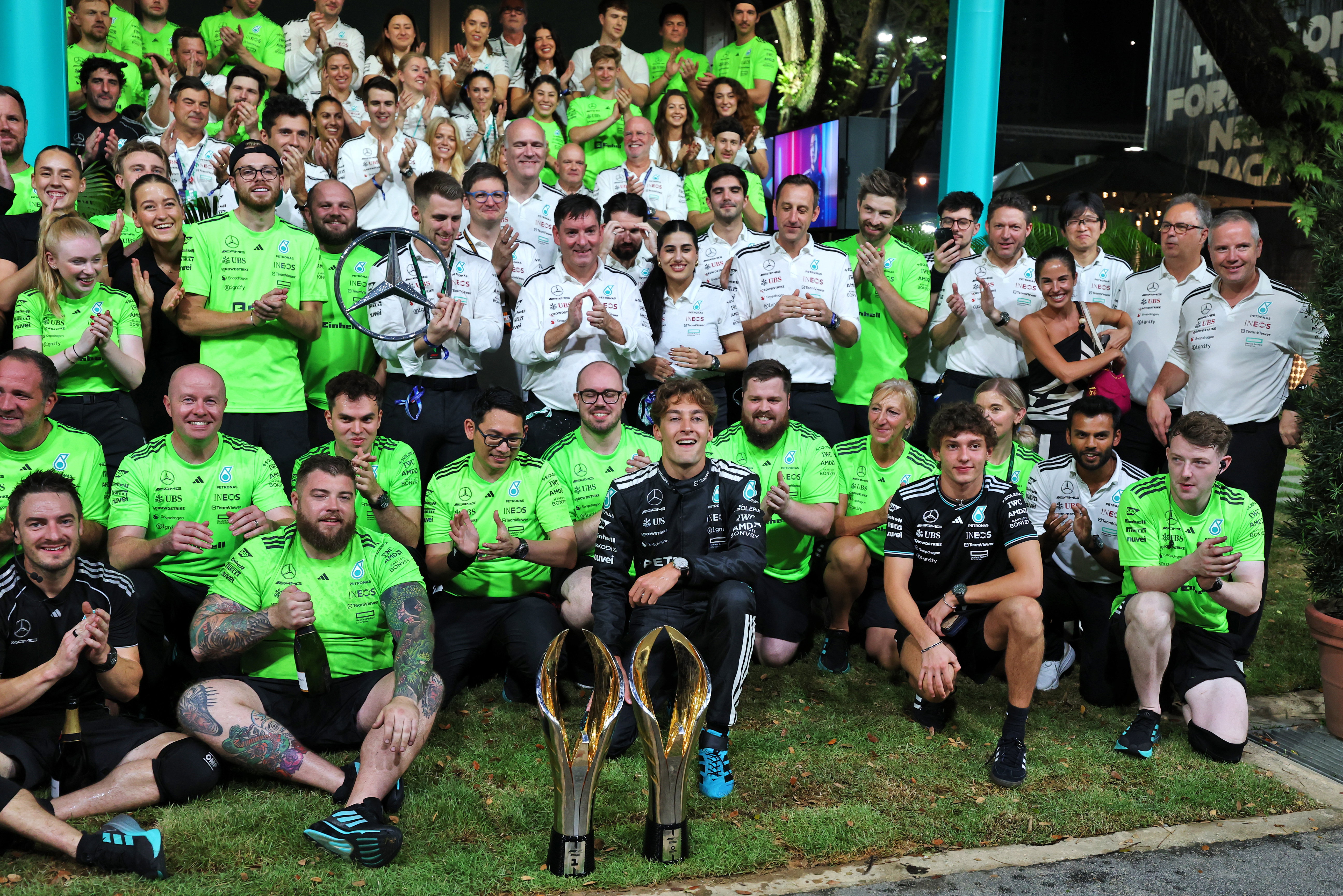 Mercedes celebration Singapore