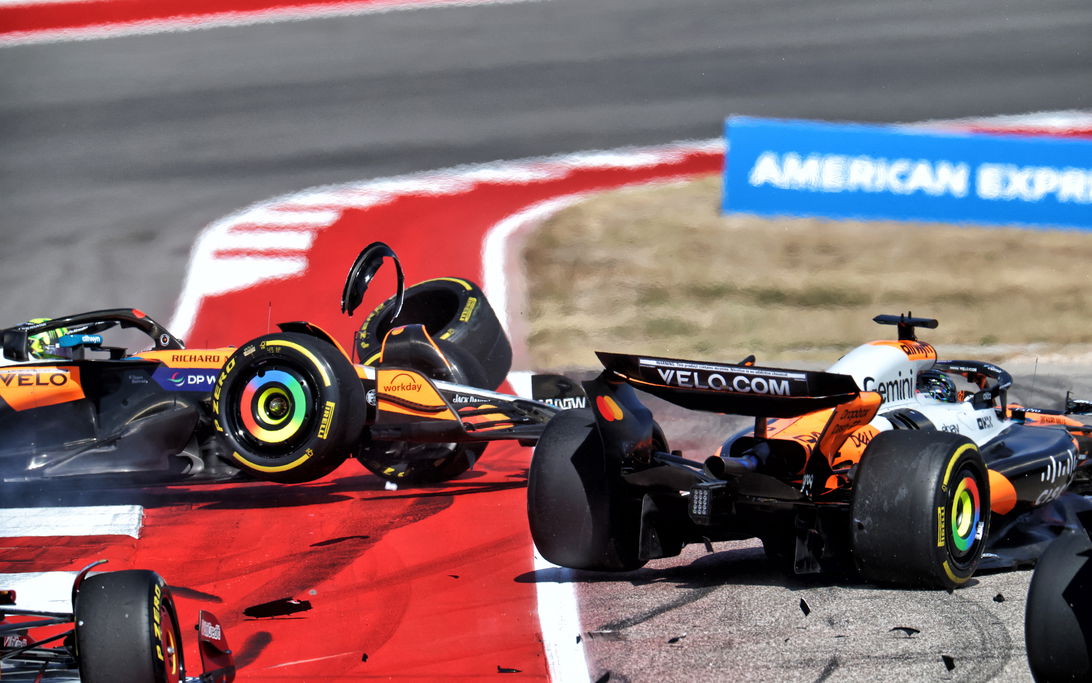 Norris Piastri crash COTA