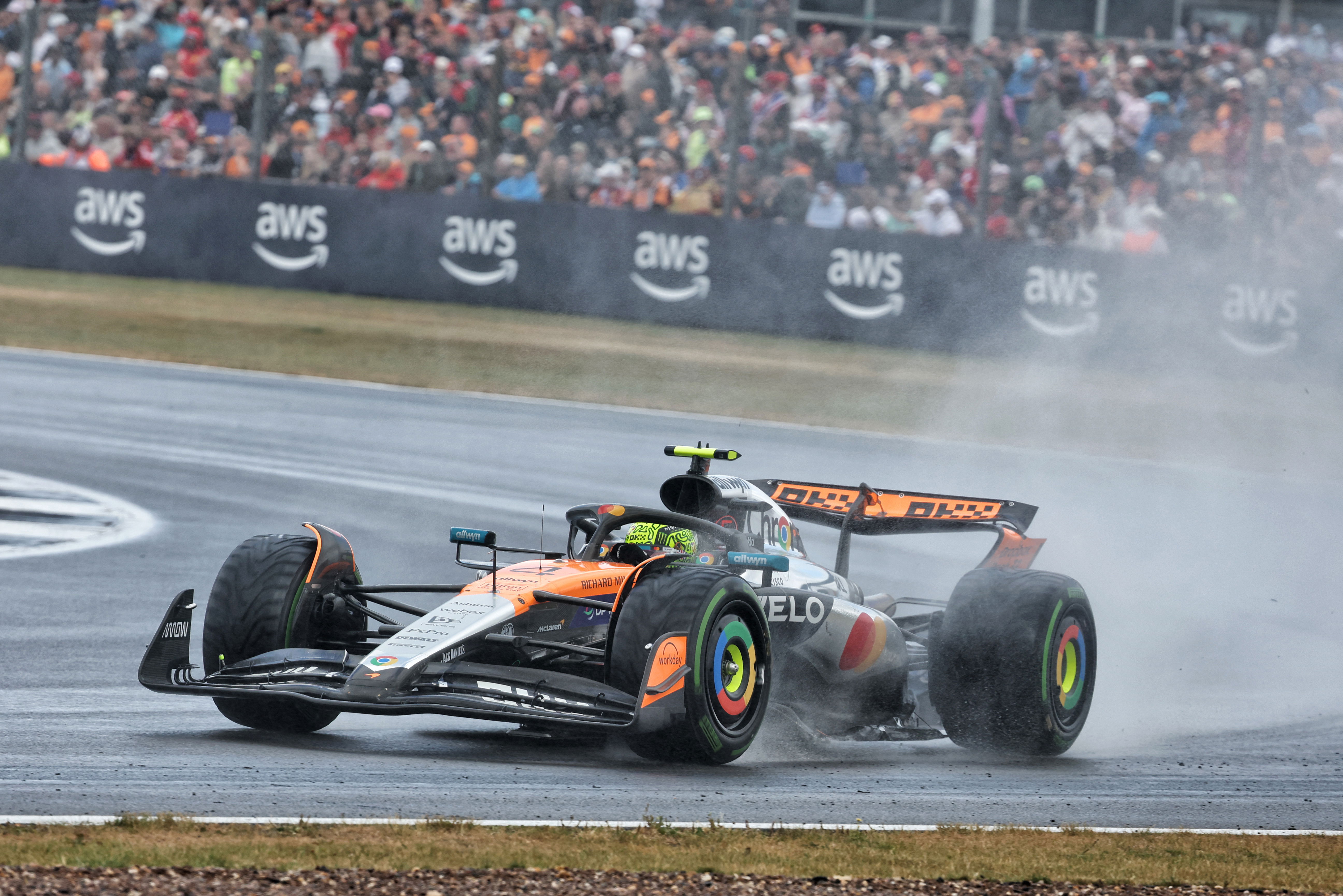Norris Silverstone wet