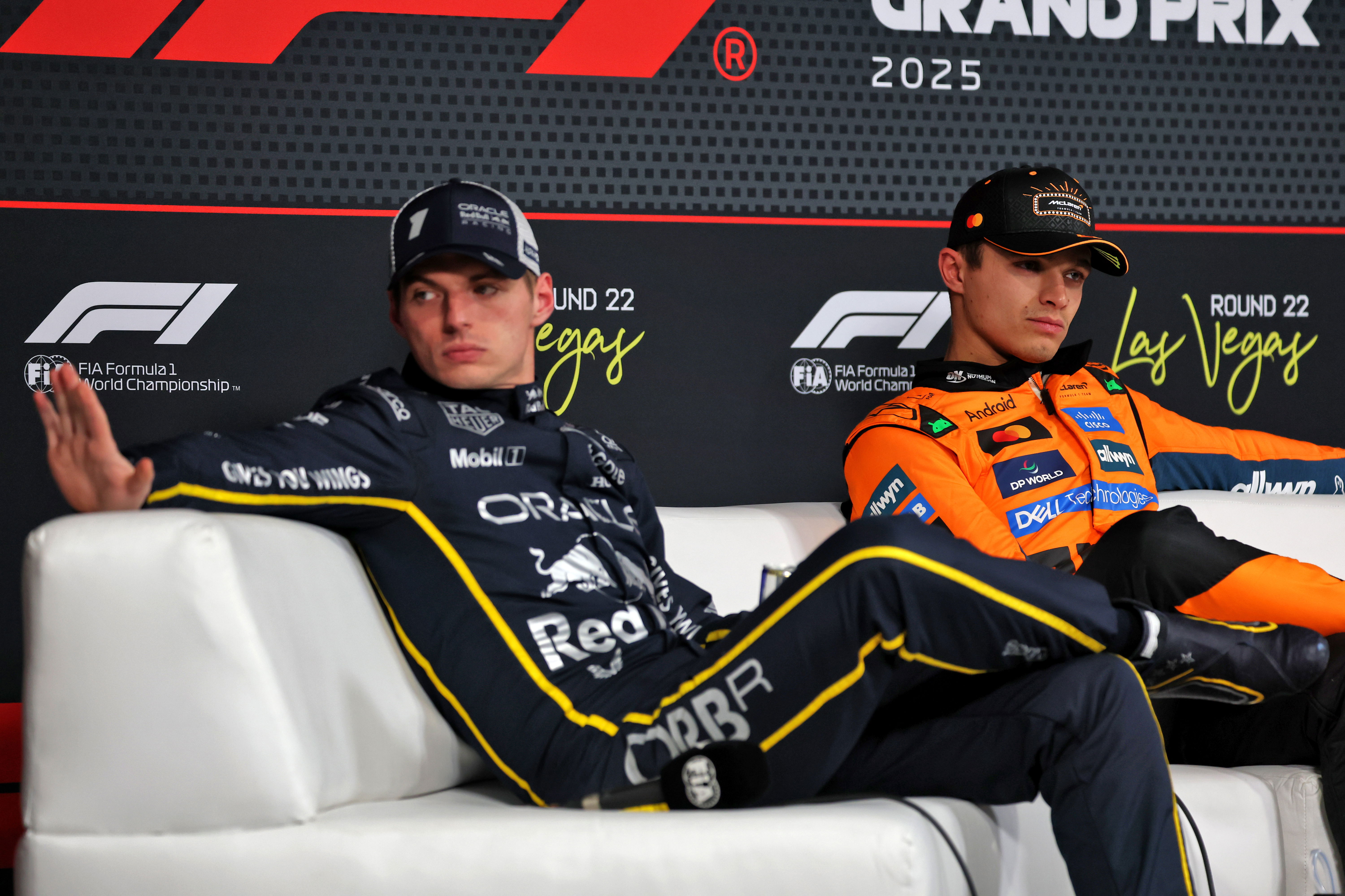 Norris Verstappen Las Vegas Q presser
