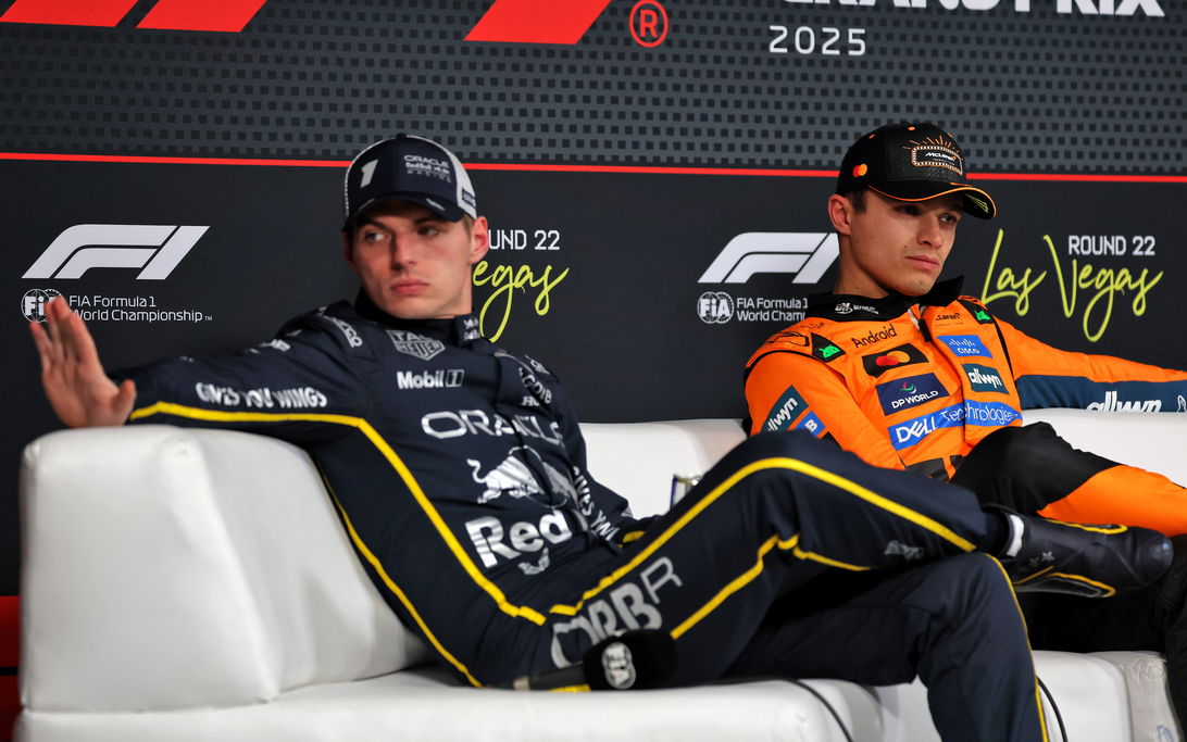 Norris Verstappen Las Vegas Q presser
