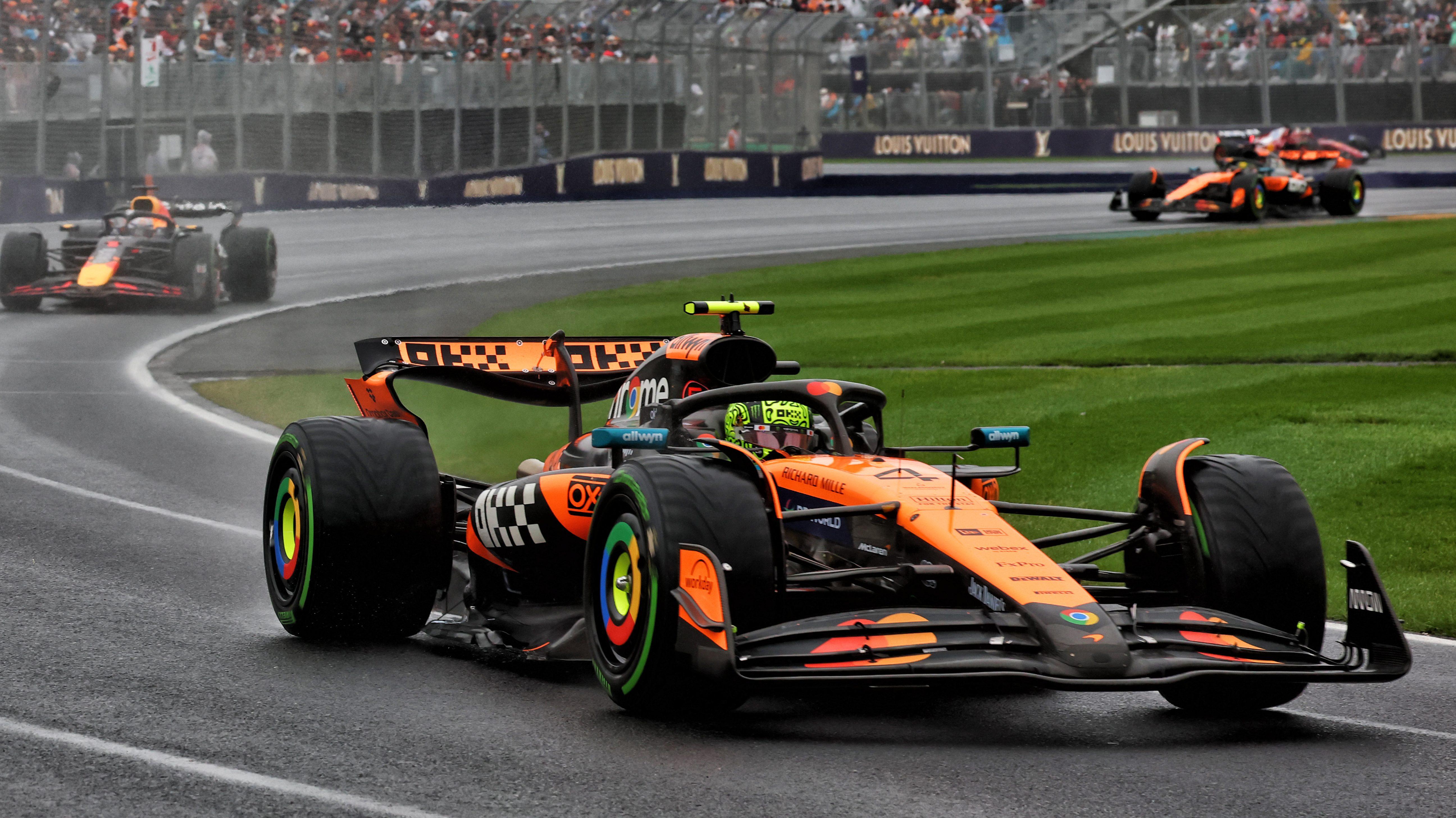 Norris Australia race wet