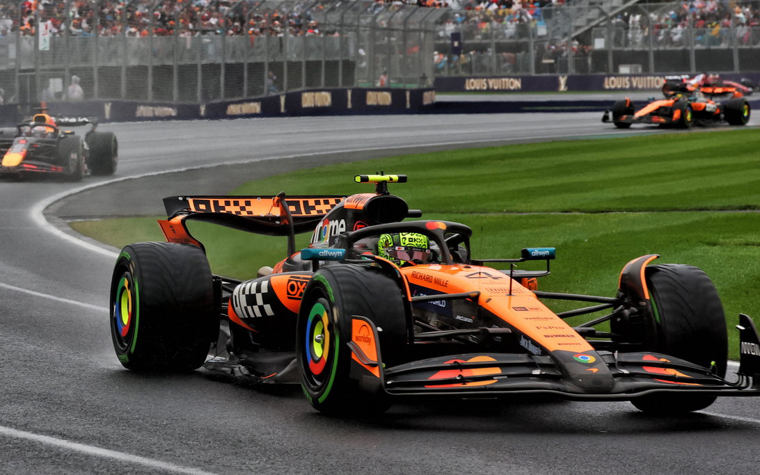 Norris Australia race wet