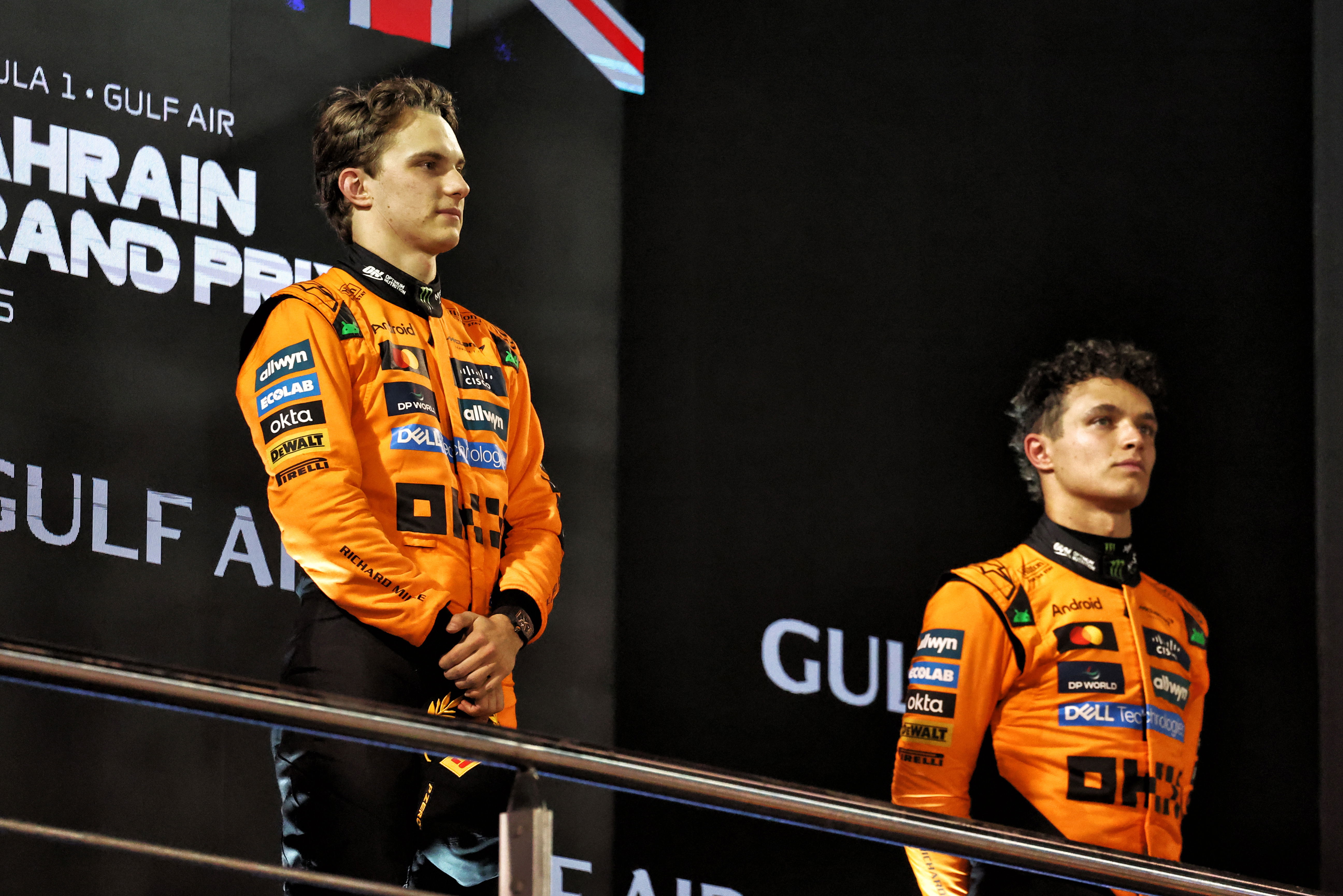 Norris Piastri Bahrain podium