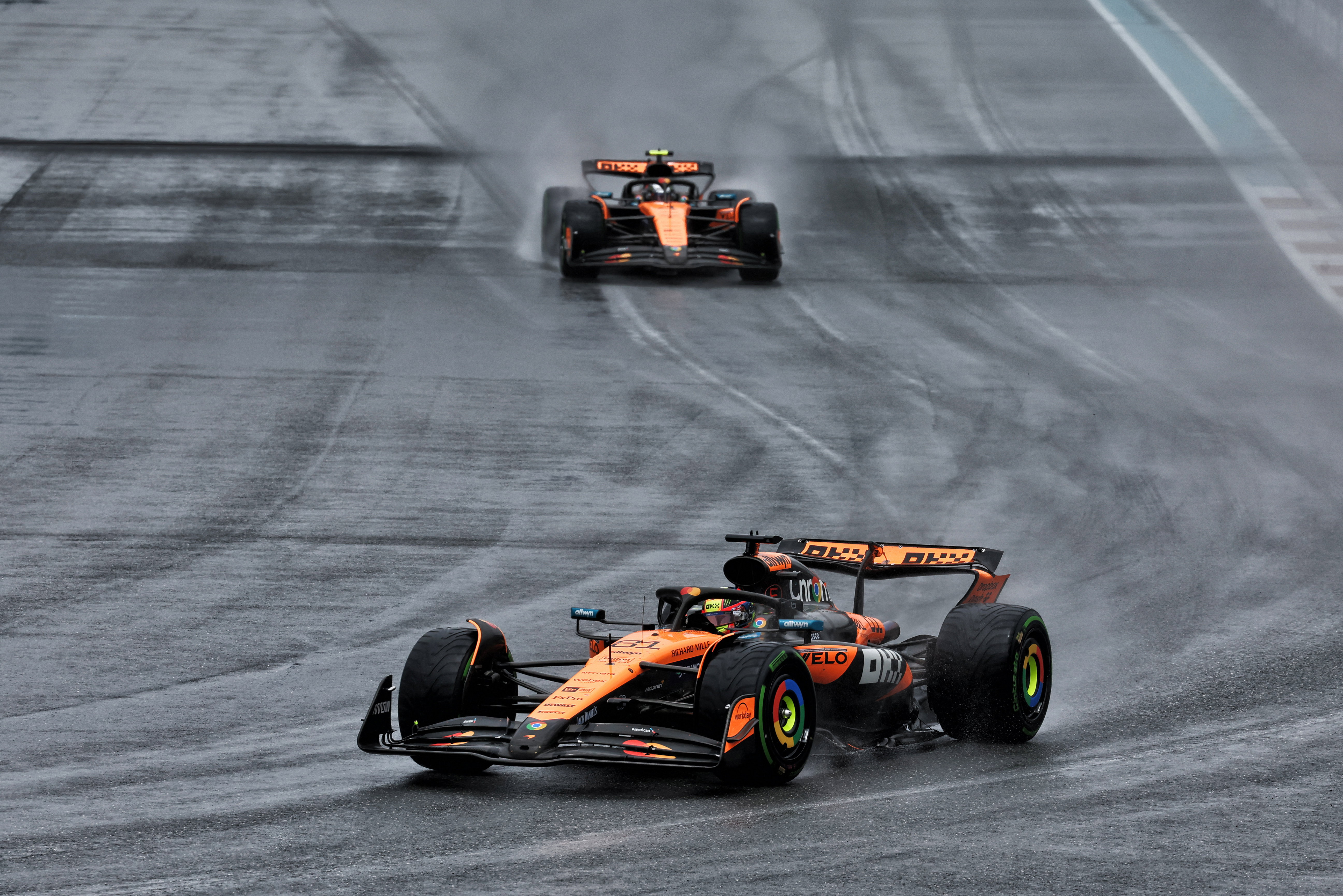 Piastri Norris Miami wet Sprint