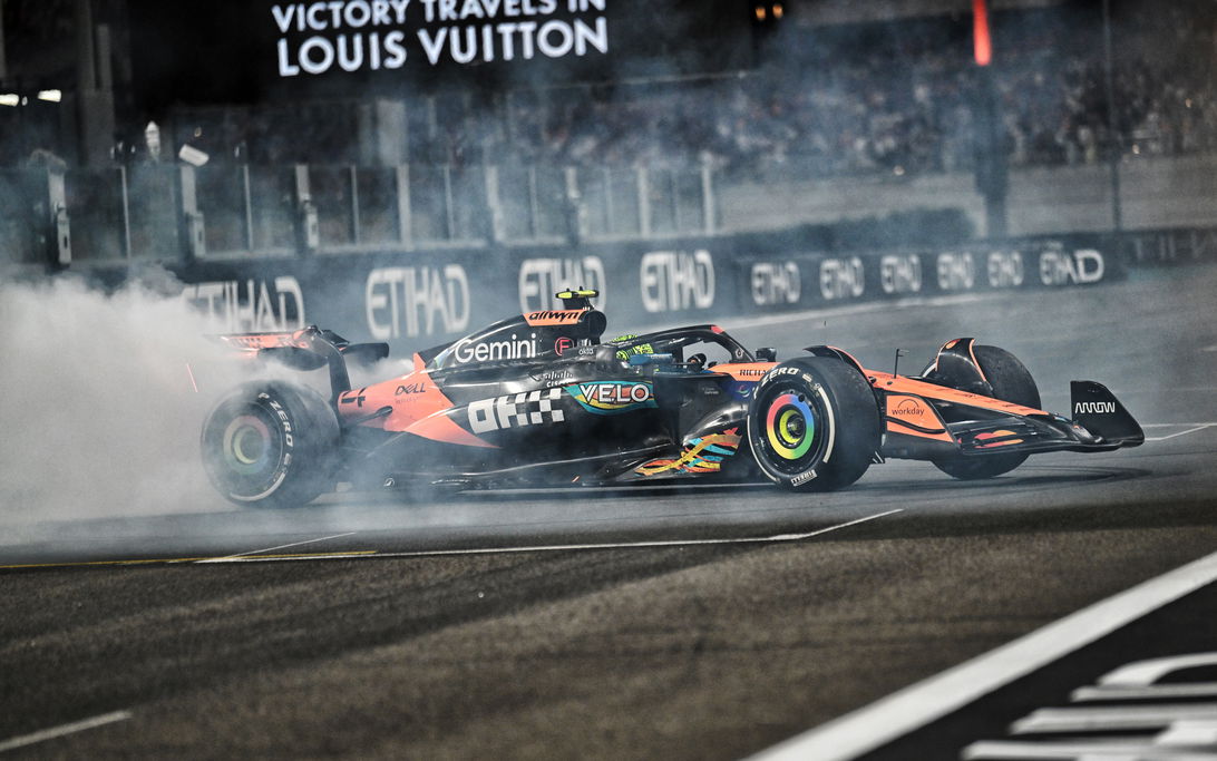 Norris World Champion donut Abu Dhabi